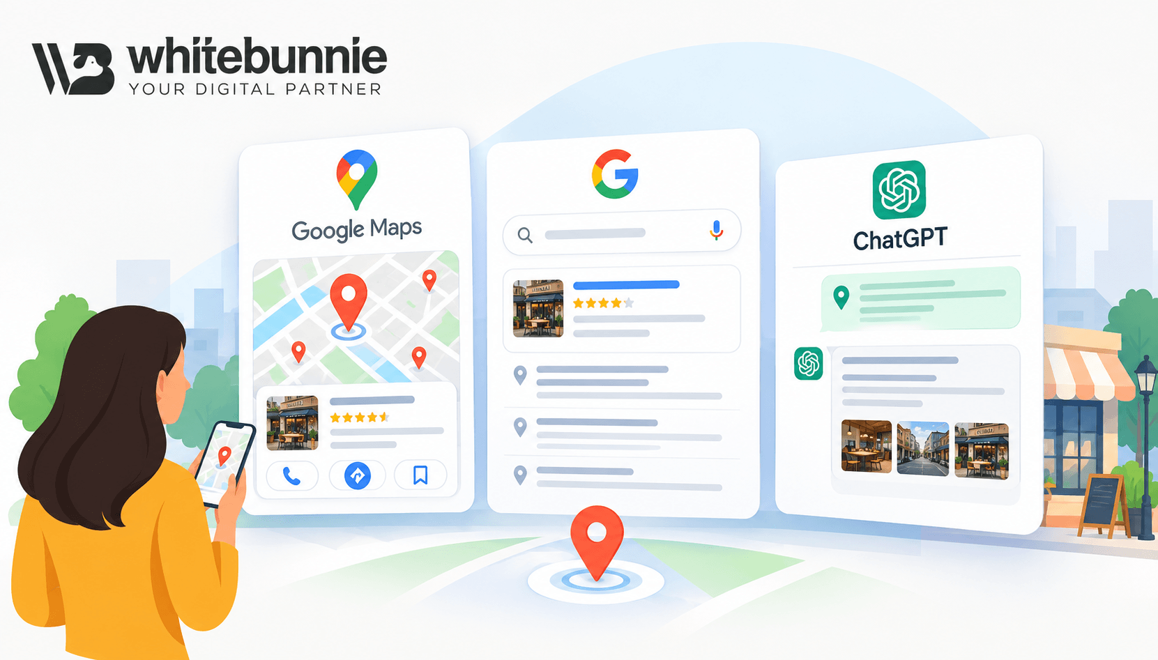 Google Maps vs Google Search vs ChatGPT